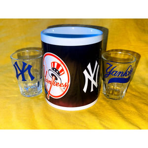 New York Yankees Coffee Mug and Shot Glasses Combo